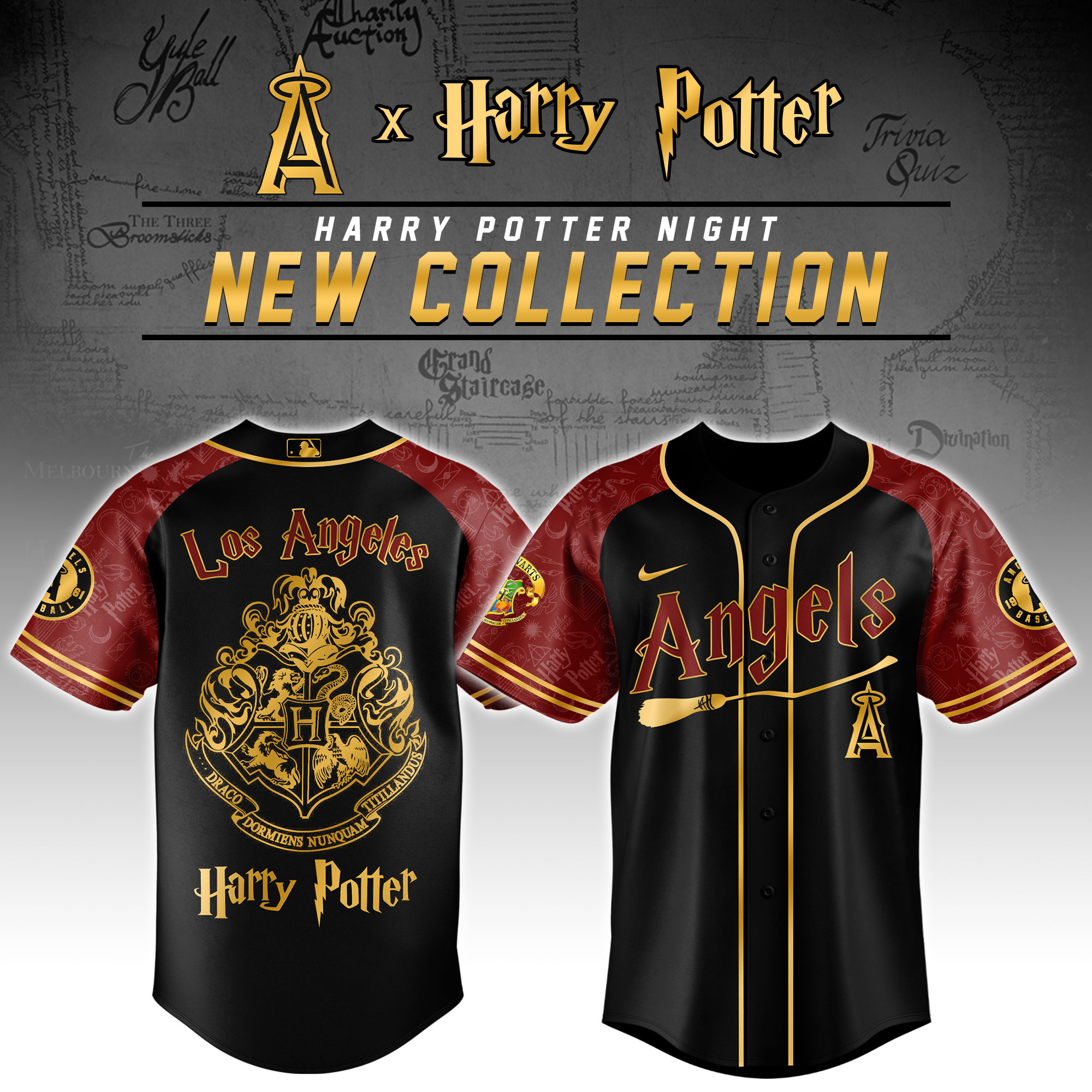 Los Angeles Angels x Harry Potter Night Baseball Jersey For MLB Fans Men And Women