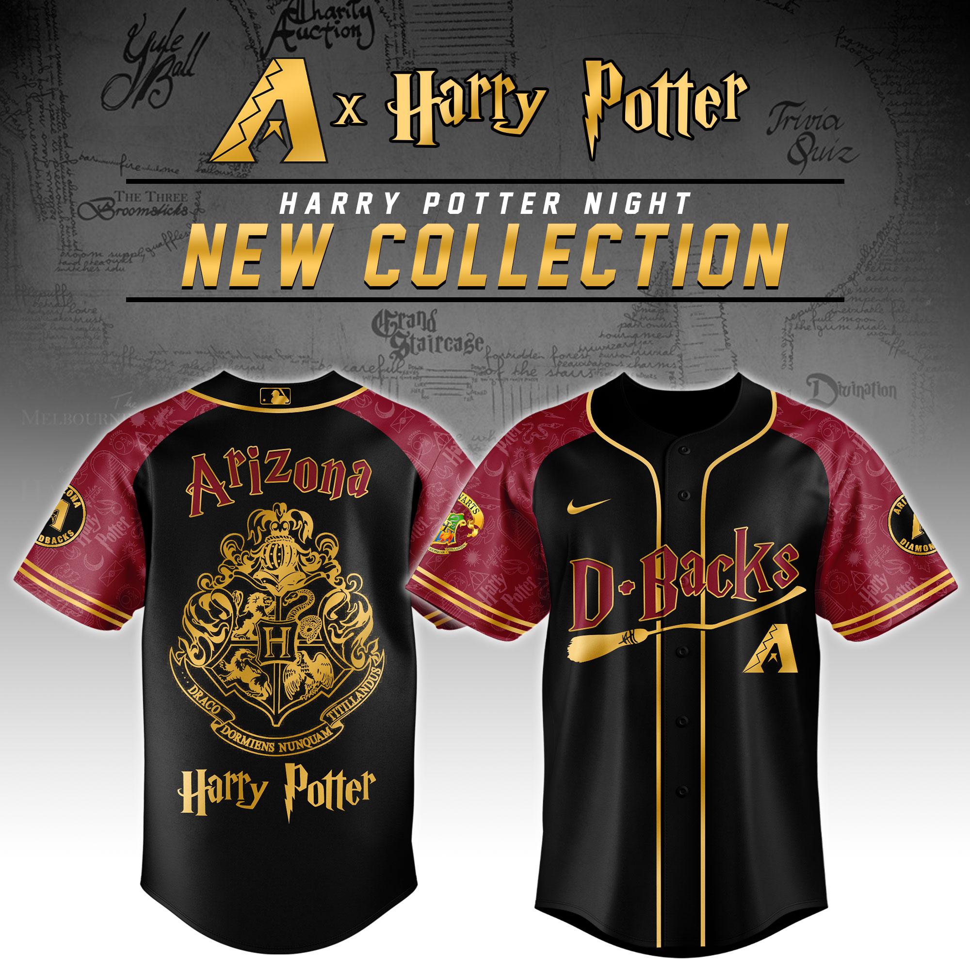 Arizona Diamondbacks Harry Potter Night Baseball Jersey For MLB Fans