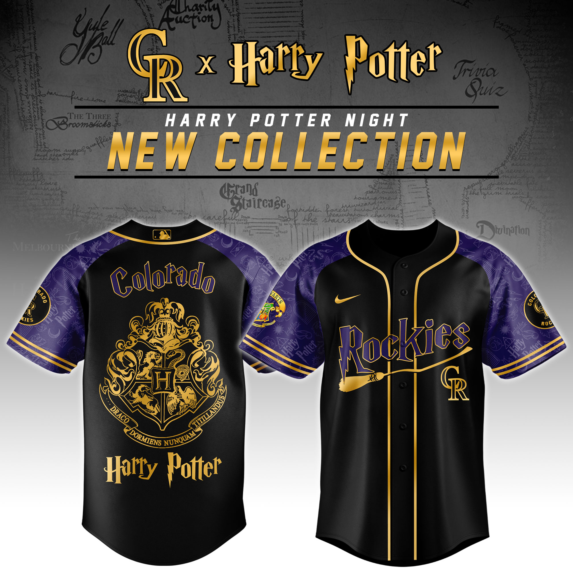 Colorado Rockies x Harry Potter Night Baseball Jersey For MLB Fans Men And Women
