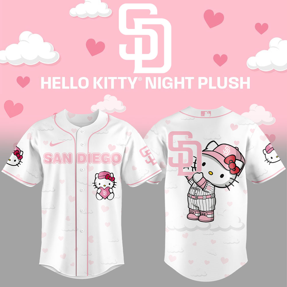 Hello Kitty If San Diego Padres Baseball Jersey For Men And Women