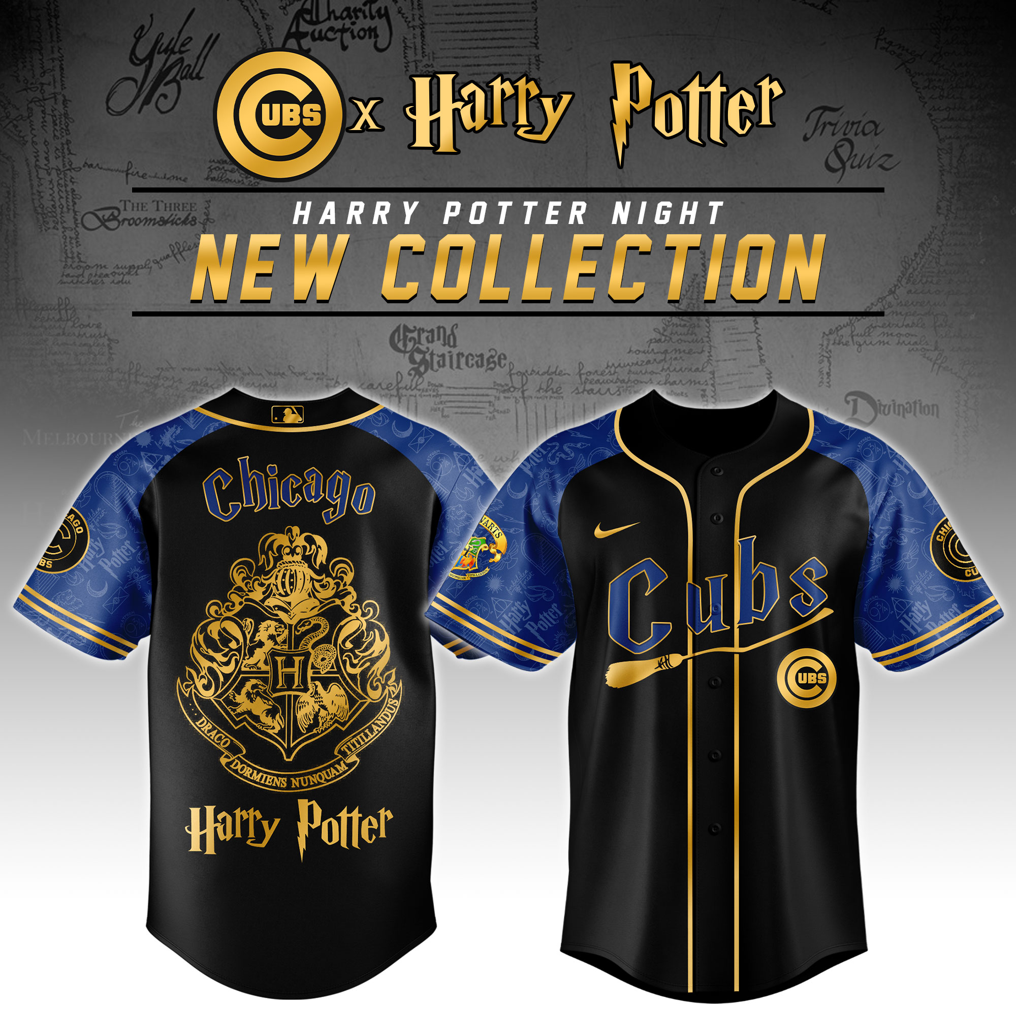 Chicago Cubs Harry Potter Night Baseball Jersey For MLB Fans