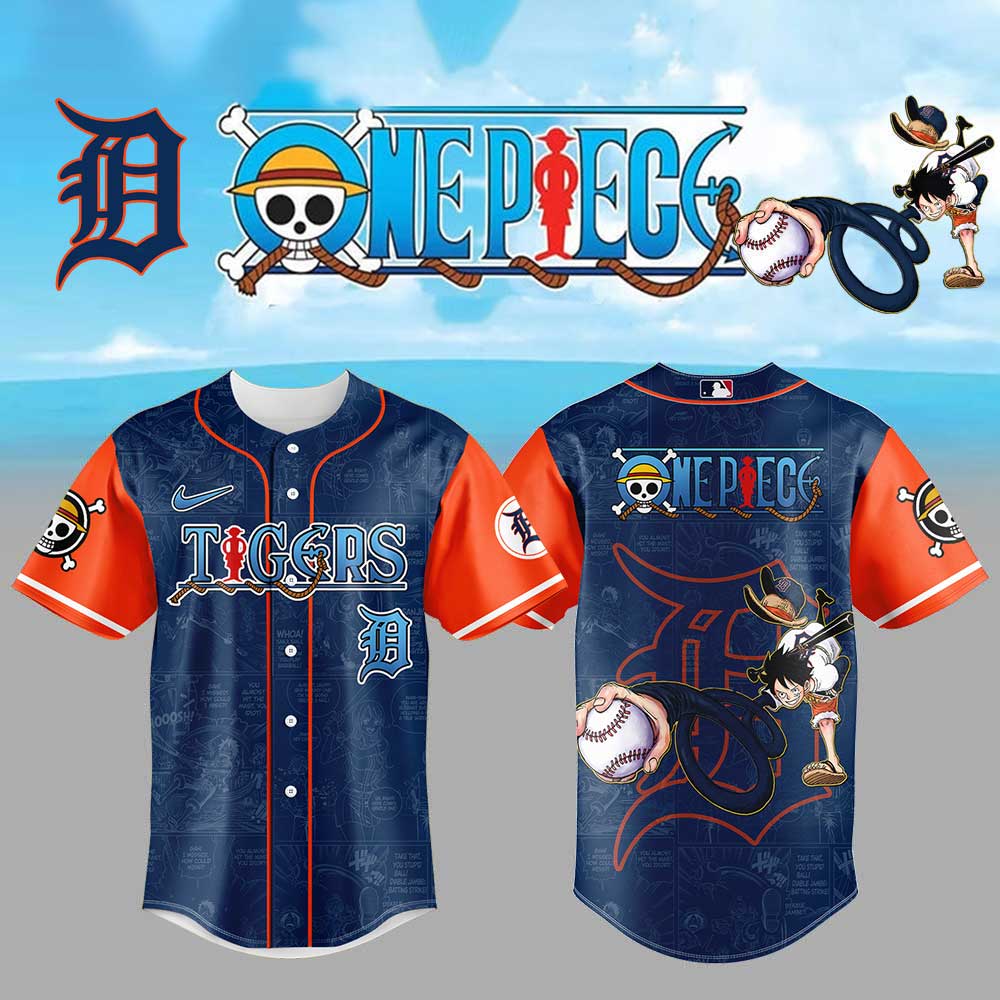 Detroit Tigers One Piece Night Game Blue Baseball Jersey Limited Edition
