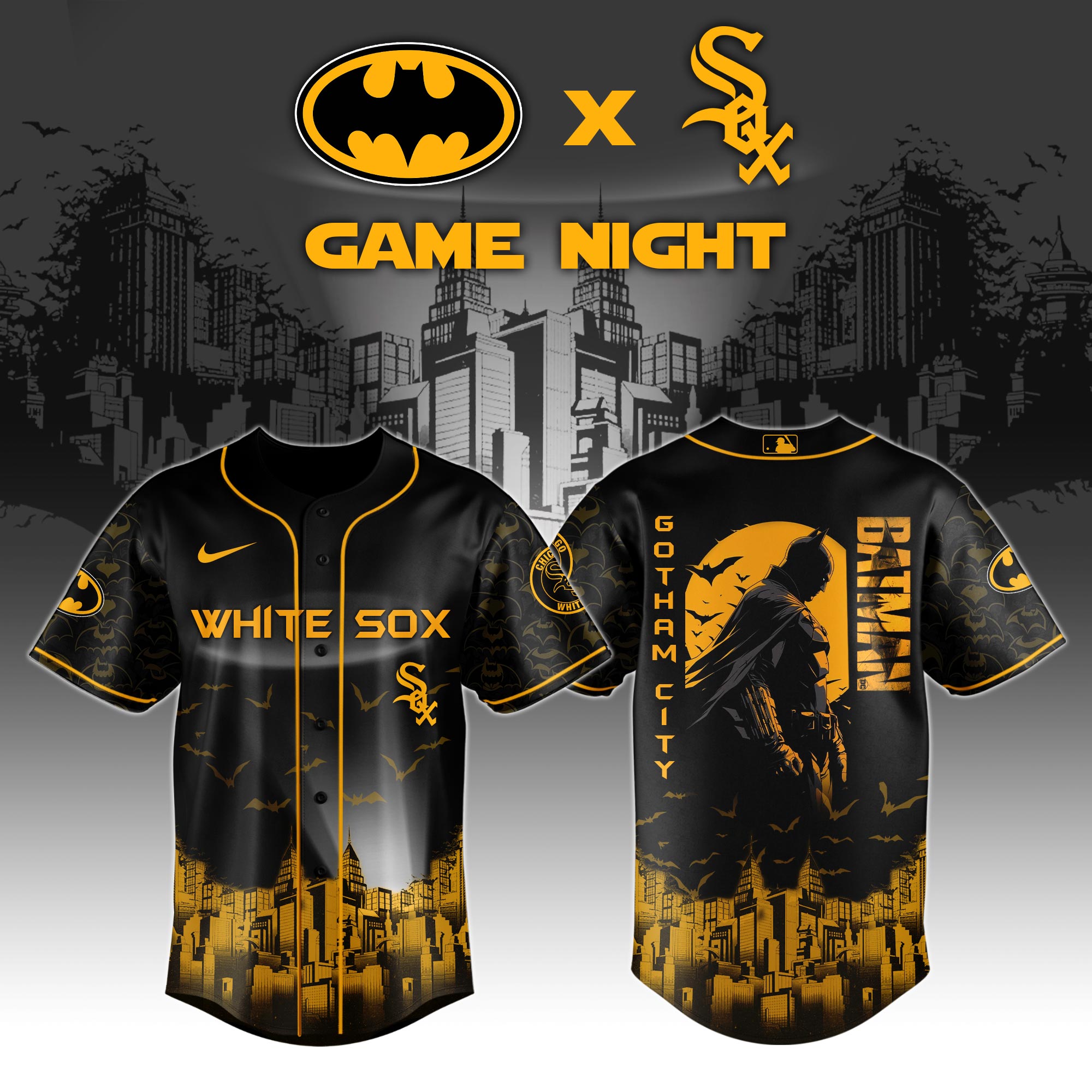 Chicago White Sox x DC Batman Game Night Special Edition Jersey For Men And Women