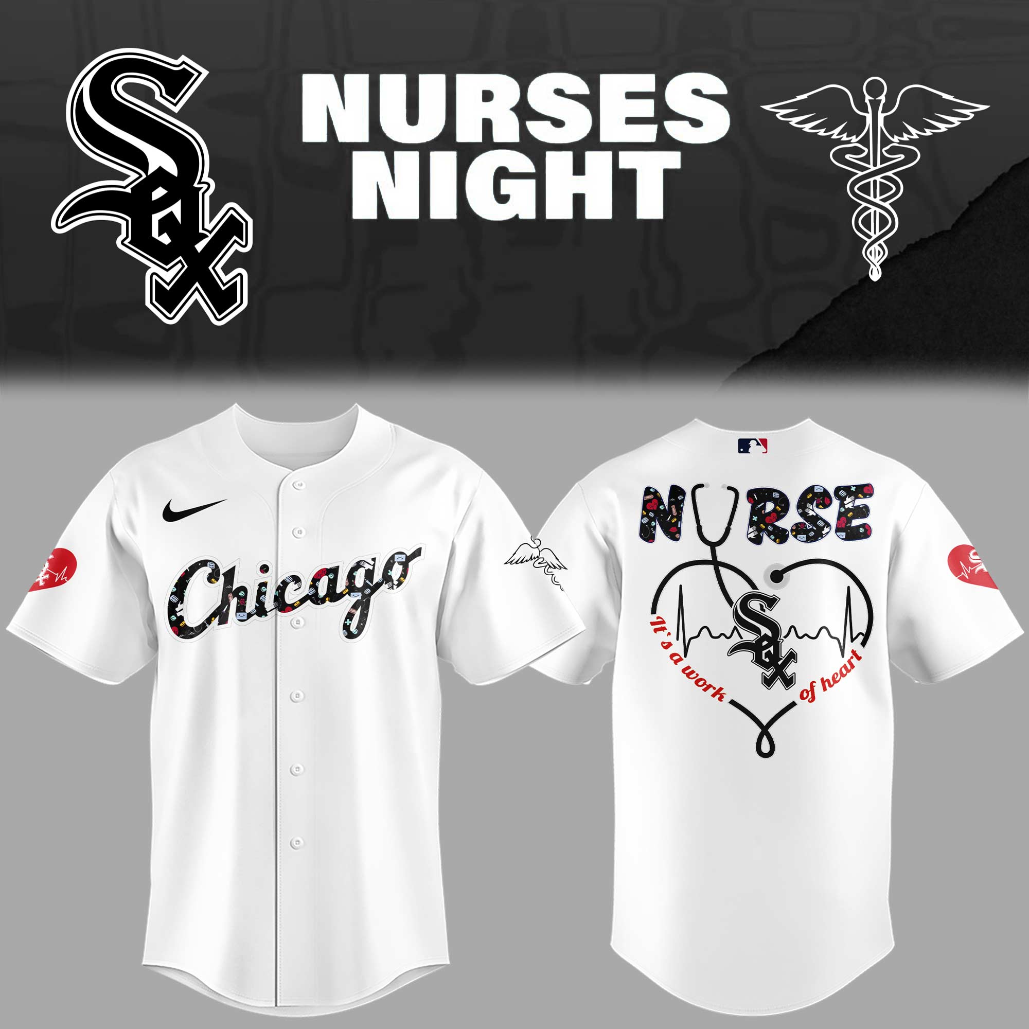 Chicago White Sox NURSES NIGHT Baseball Jersey Limited Edition For Men And Women