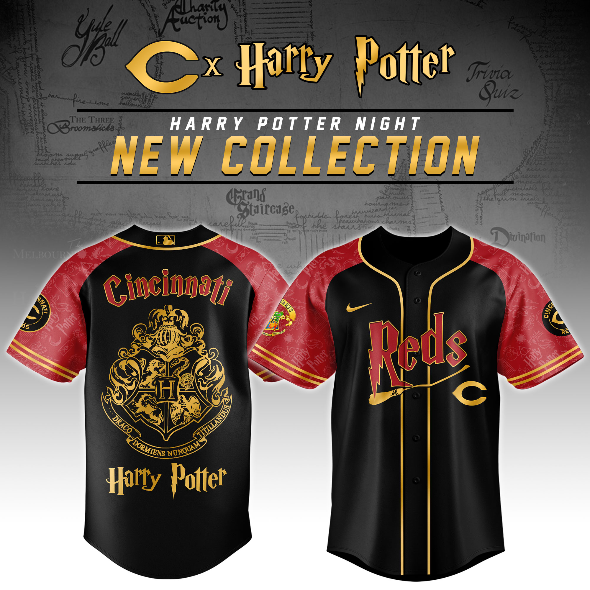 Cincinnati Reds Harry Potter Night Baseball Jersey For Men And Women