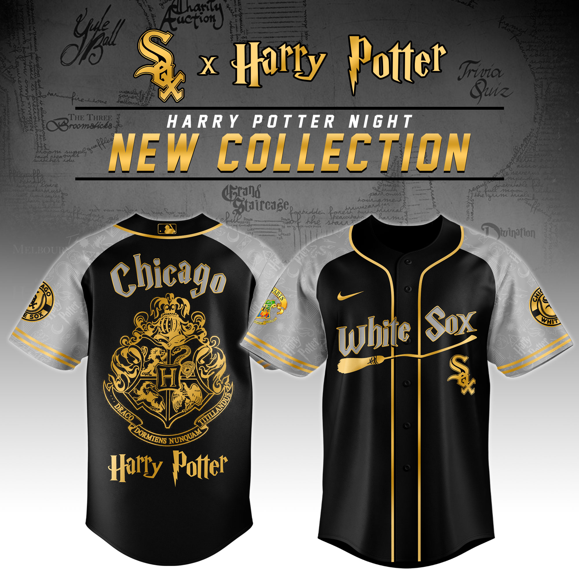 Chicago White Sox Harry Potter Night Baseball Jersey For Men And Women