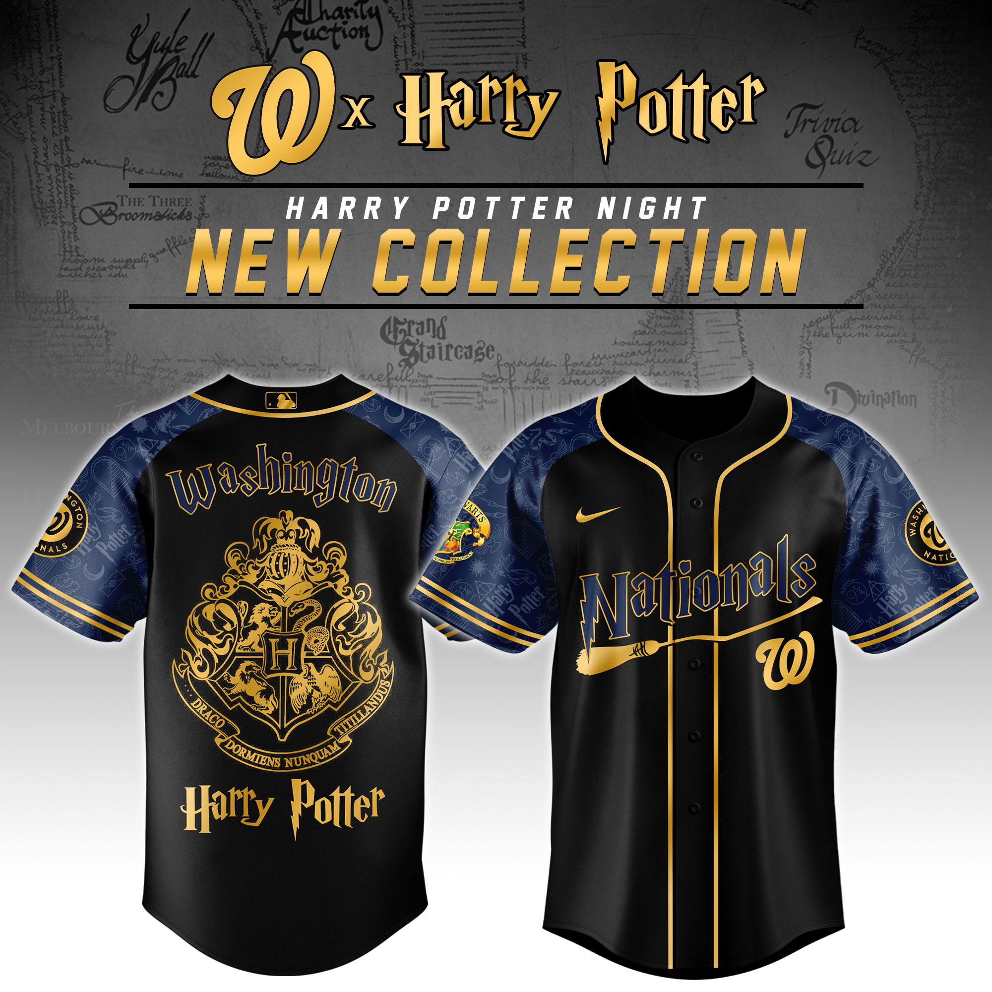 Washington Nationals Harry Potter Night Baseball Jersey For Men And Women