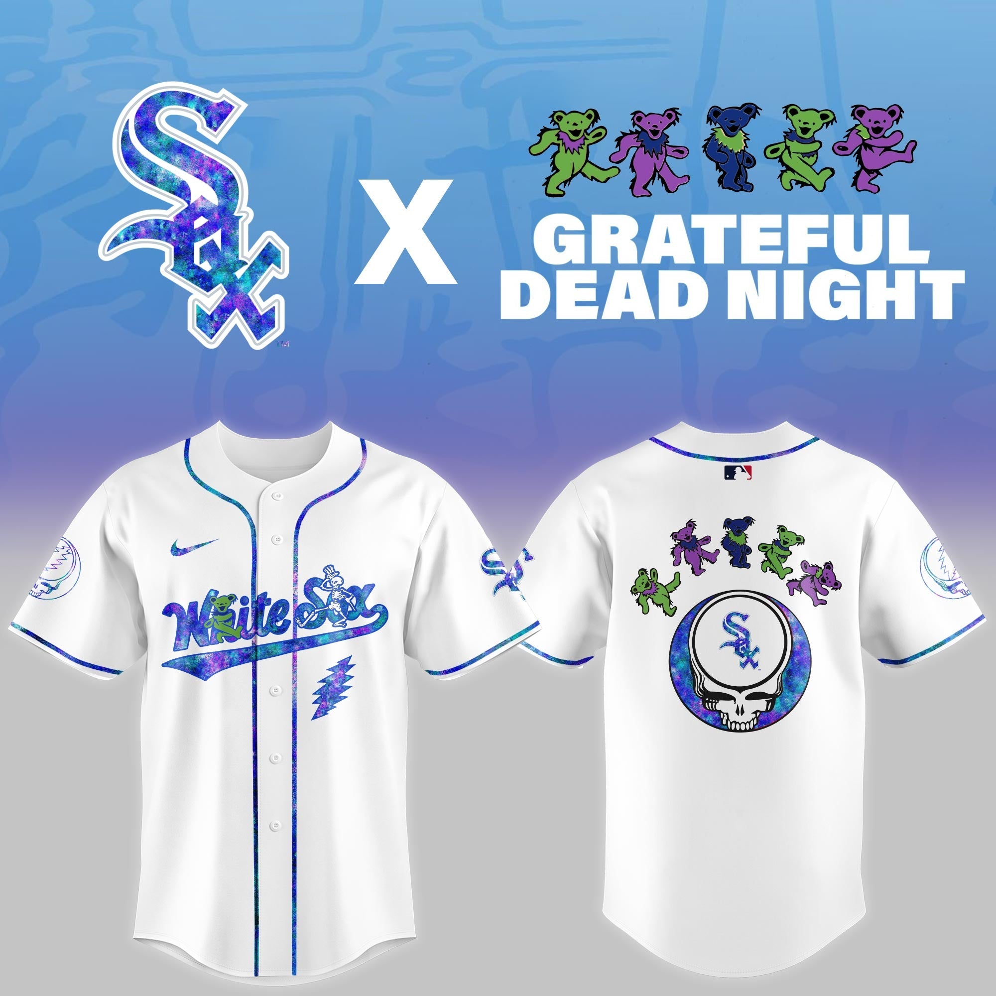 Chicago White Sox 2025 Grateful Dead Night Limited Jersey For Men And Women