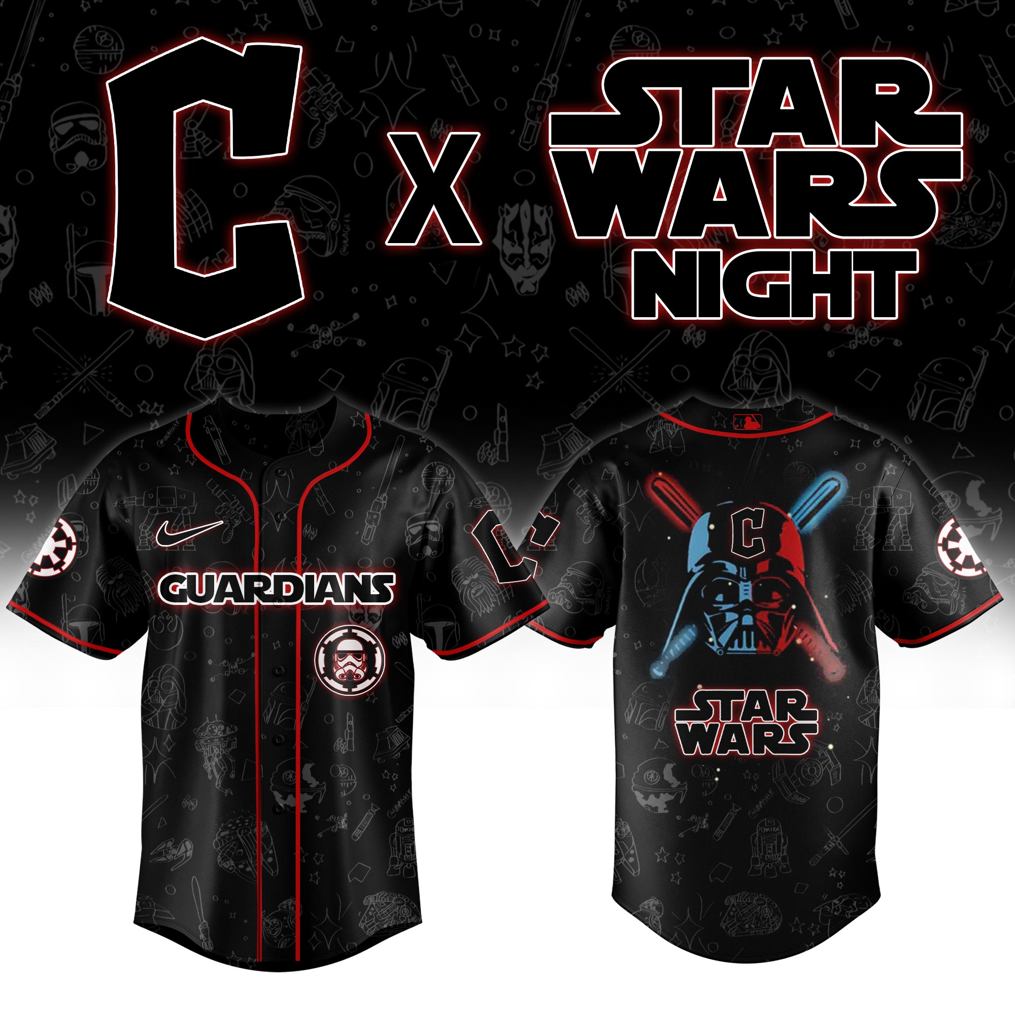 Cleveland Guardians 2025 Star Wars Night Game Limited Baseball Jersey Limited Edition