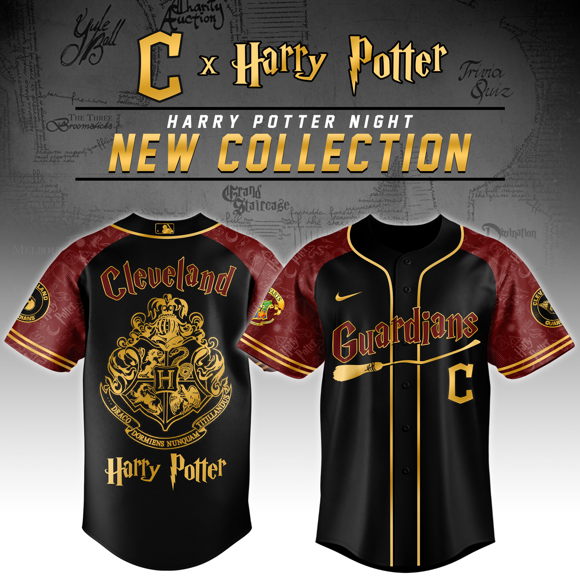 Cleveland Guardians x Harry Potter Night Baseball Jersey Limited Edition