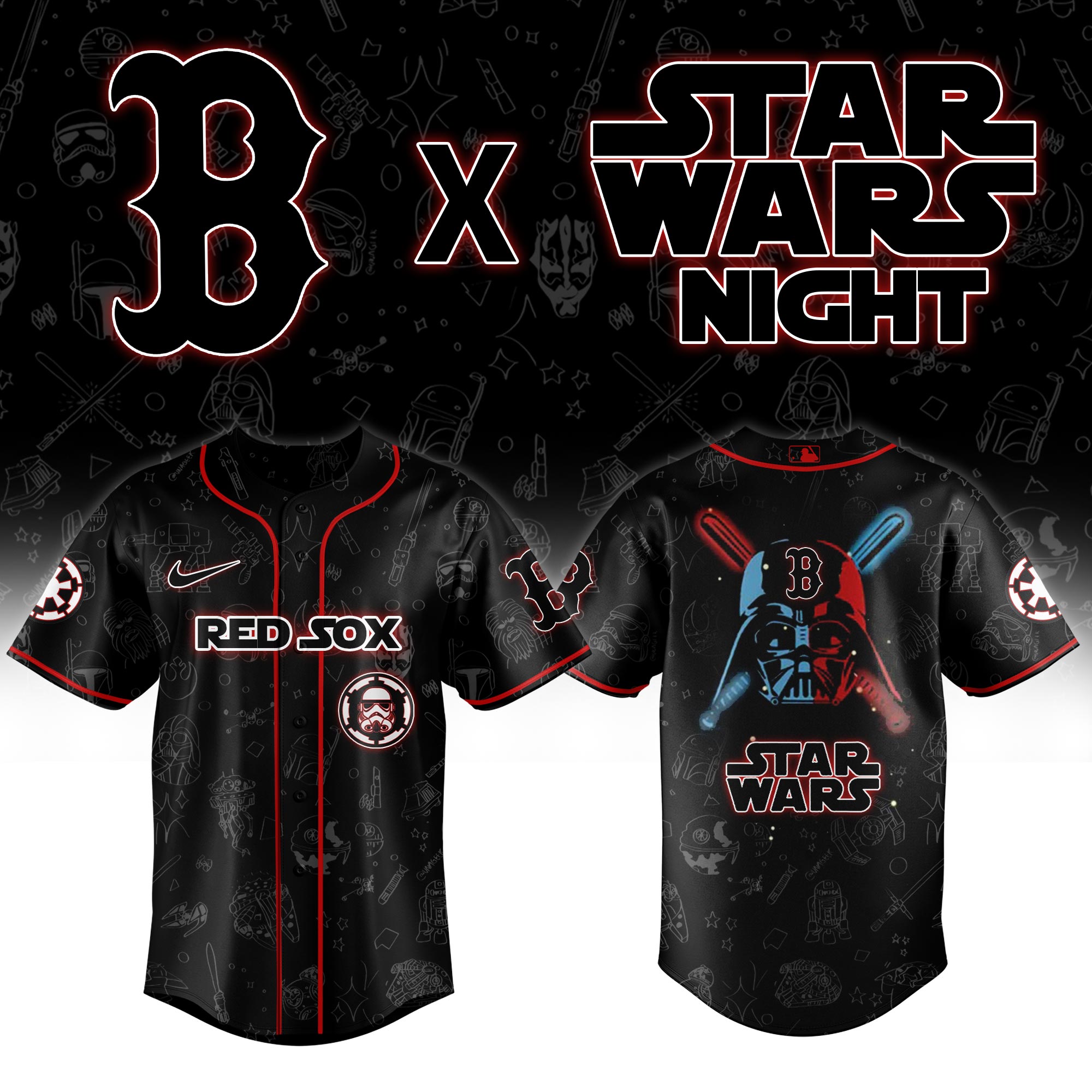 Boston Red Sox 2025 Star Wars Night Limited Baseball Jersey Limited Edition