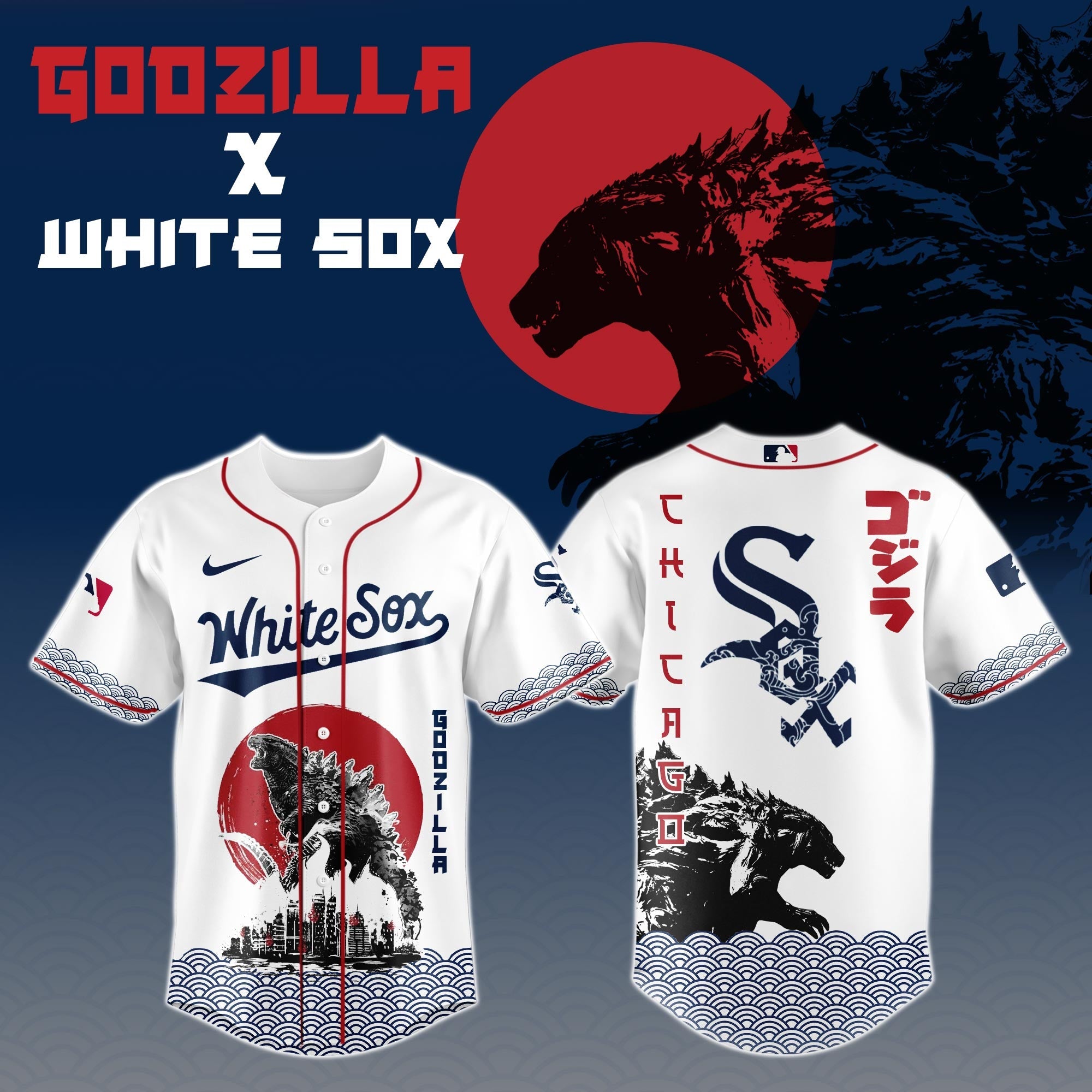Godzilla x Chicago White Sox Japan Edition Jersey 2025 For Men And Women