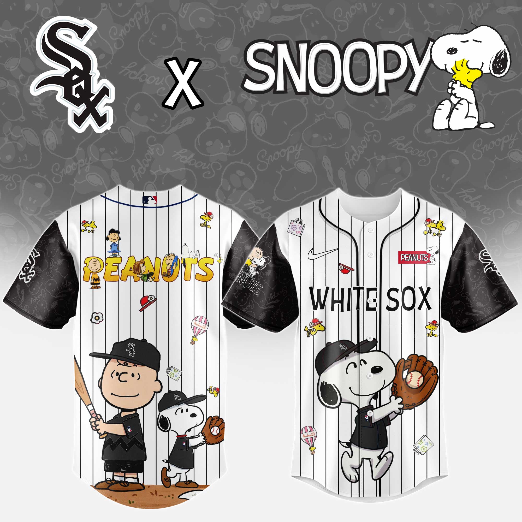 Chicago White Sox MLB 75th Anniversary of Peanuts Snoopy Special Edition Jersey2025