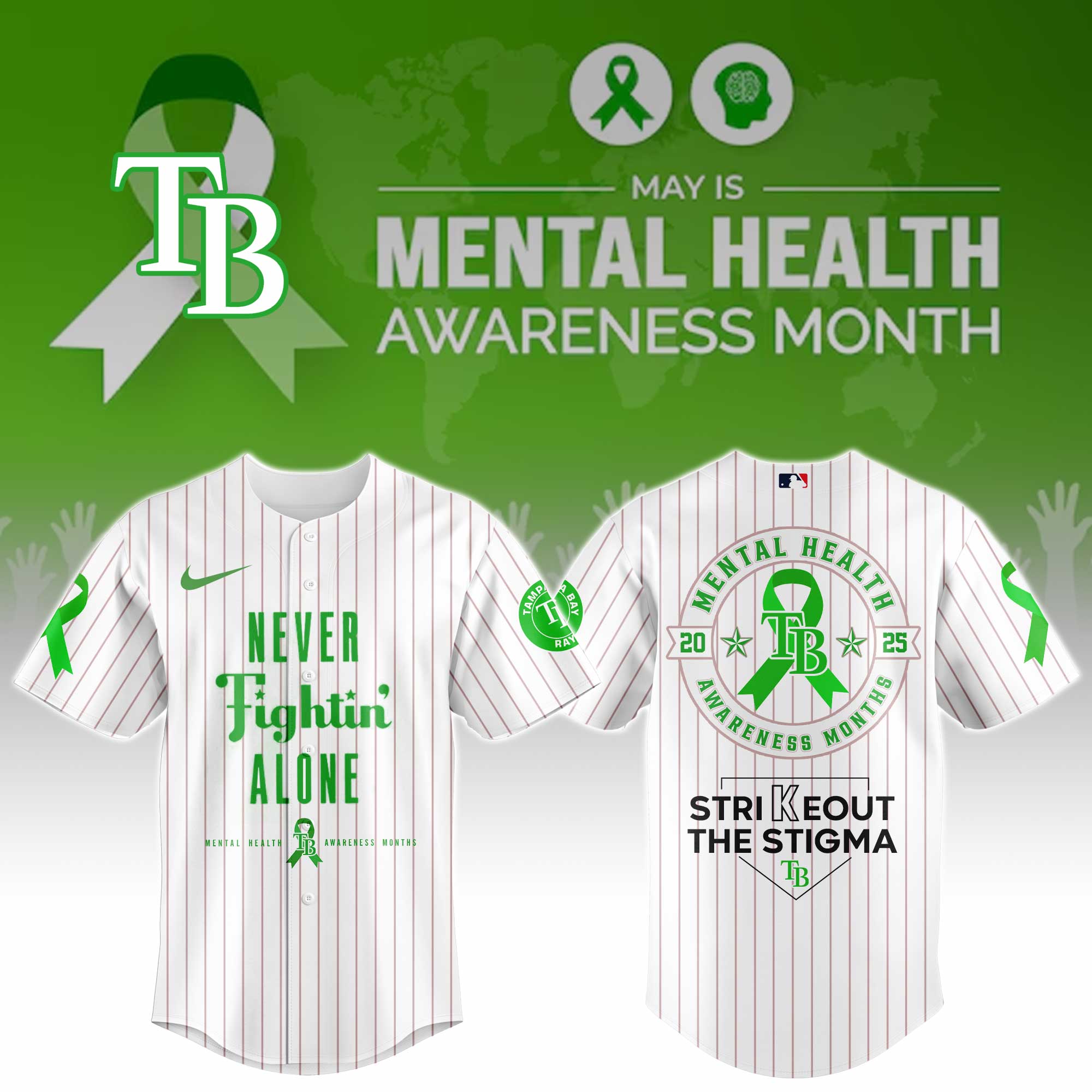 Tampa Bay Rays Mental Health Awareness Week Baseball Jersey For Men And Women