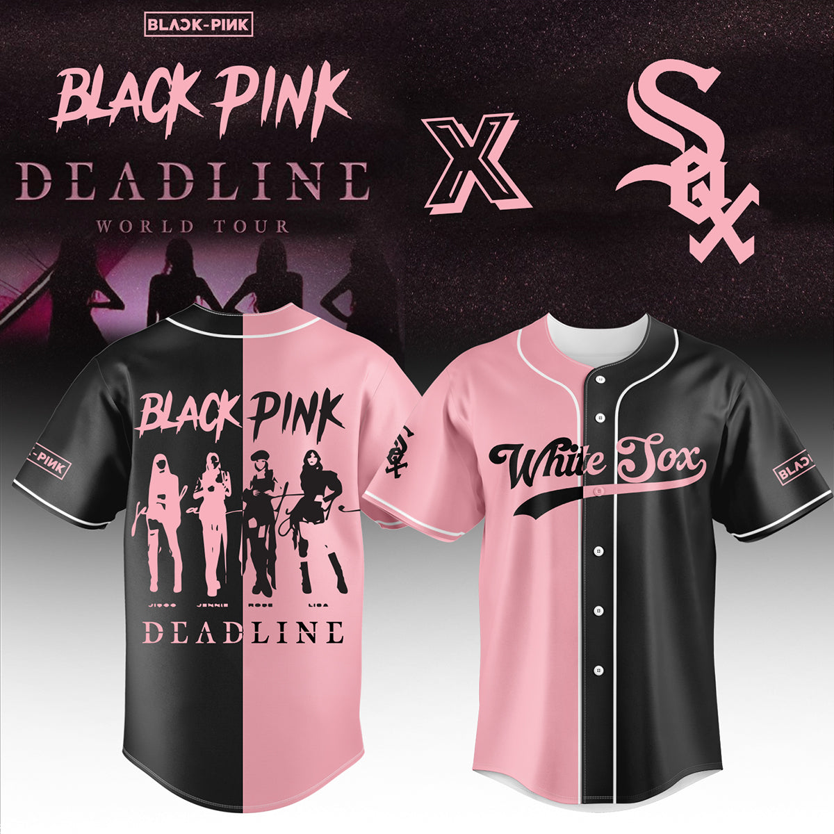 Chicago White Sox MLB x BLACKPINK Baseball Jersey For Men And Women