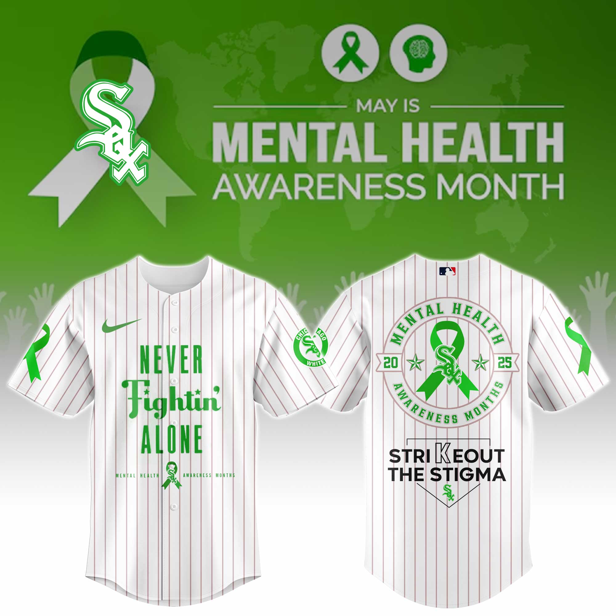 Chicago White Sox Mental Health Awareness Week Baseball Jersey For Men And Women