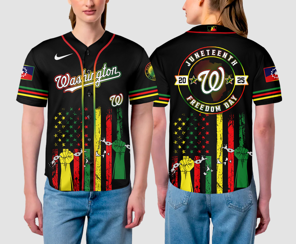 Washington Nationals Juneteenth Day 2025 Baseball Jersey For Men And Women