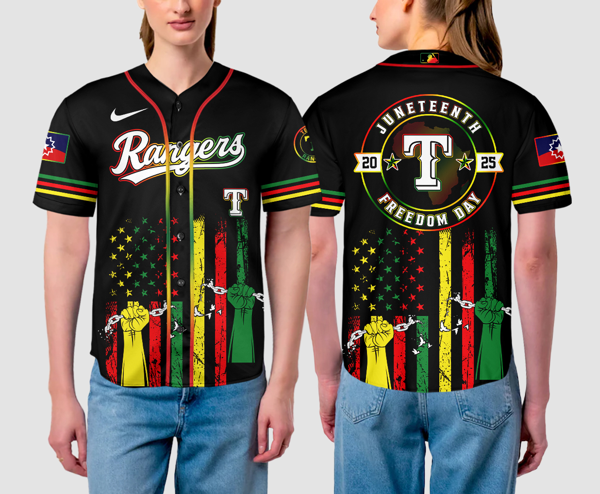 Texas Rangers Juneteenth Day 2025 Baseball Jersey For Men And Women
