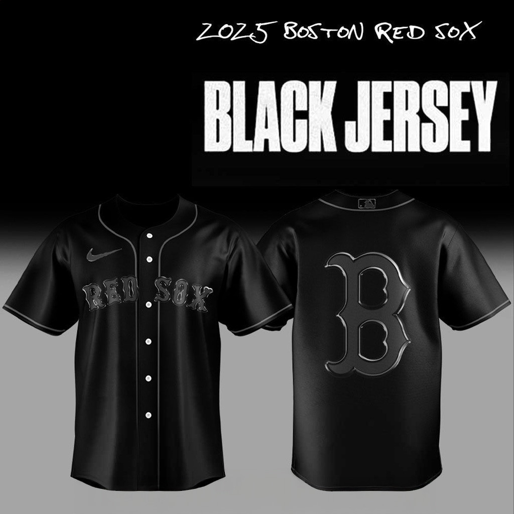 2025 Boston Red Sox Back In Black Baseball Jersey For Men And Women
