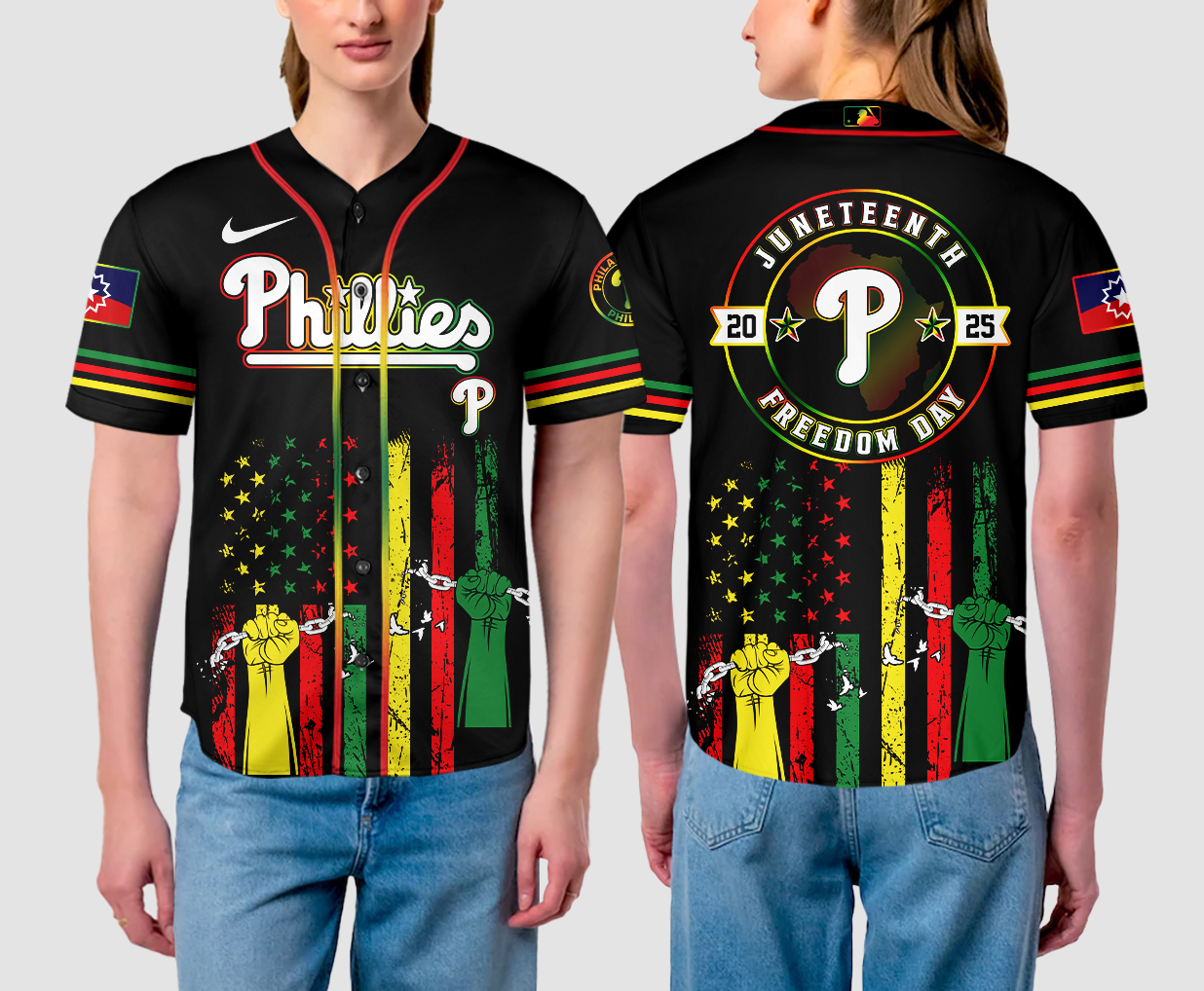 Philadelphia Phillies Juneteenth Day 2025 Baseball Jersey For Men And Women