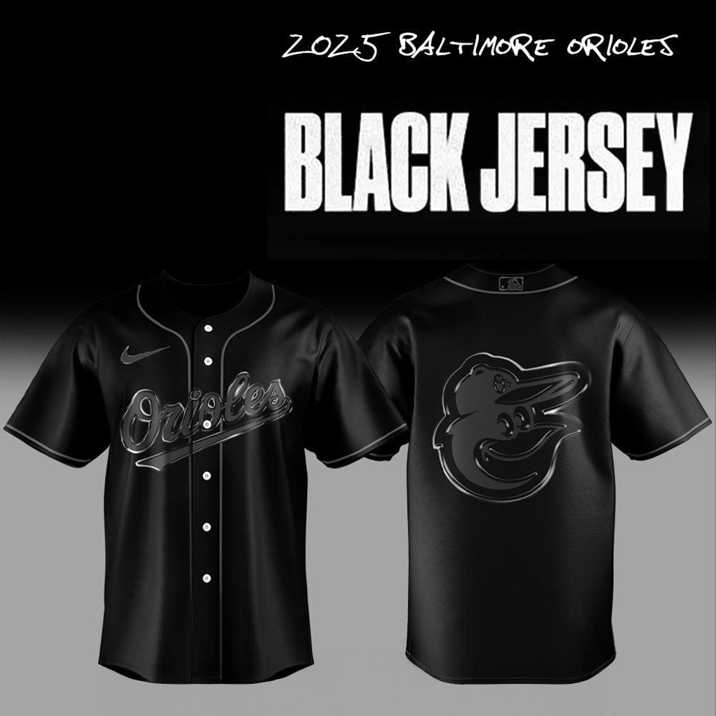 2025 Baltimore Orioles Back In Black Baseball Jersey For Men And Women