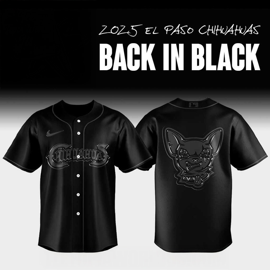 2025 El Paso Chihuahuas Back In BlackBaseball Jersey For Men And Women