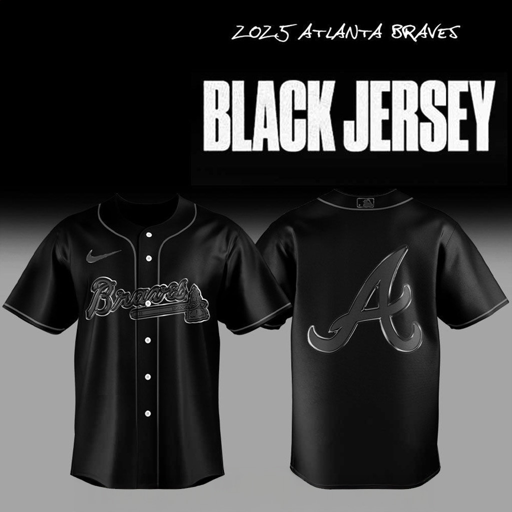 2025 Atlanta Braves Back In Black Baseball Jersey For Men And Women