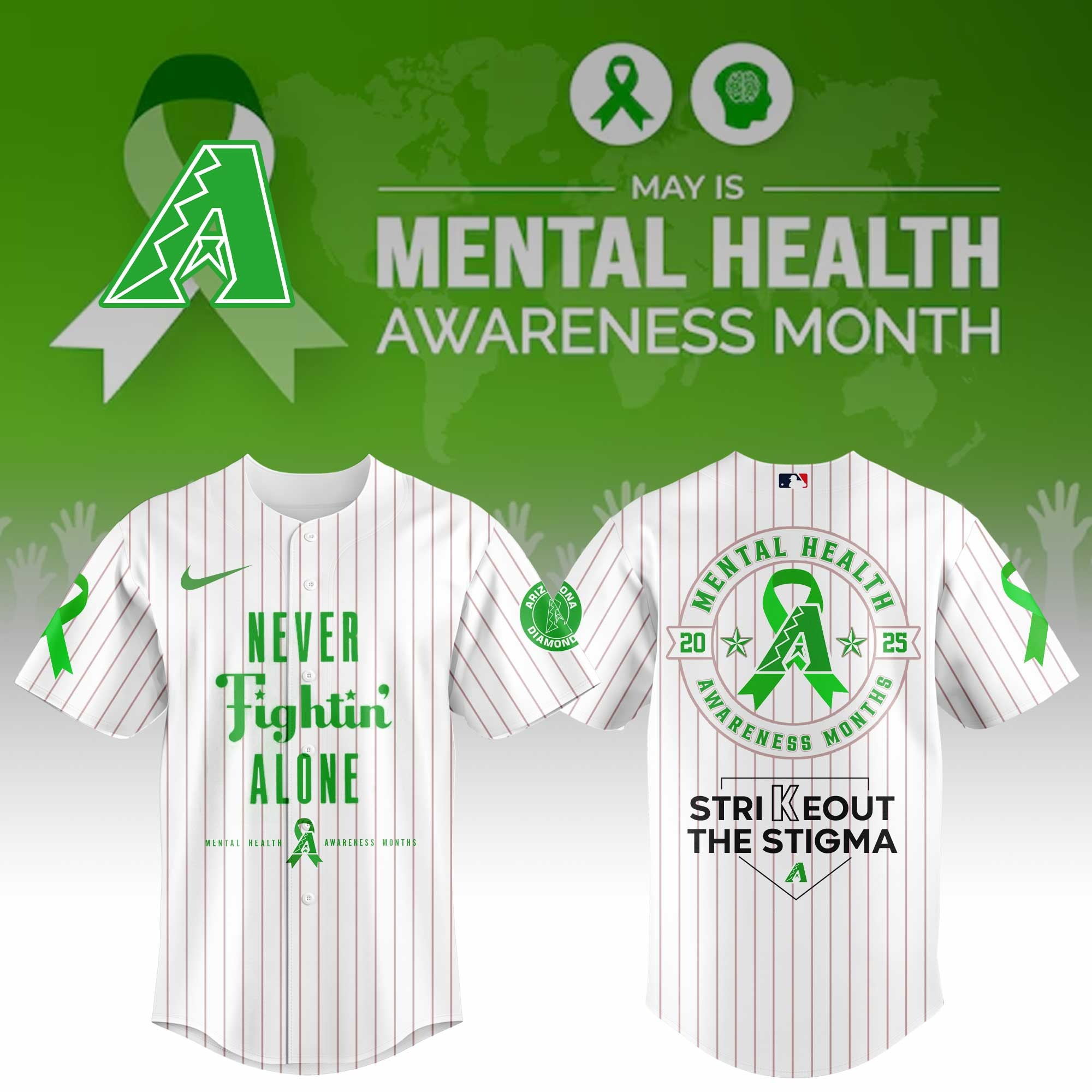 Arizona Diamondbacks Special Mental Health Awareness Week Baseball Jersey For Men And Women