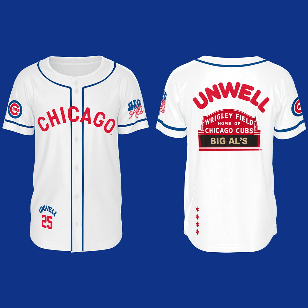 Chicago Cubs X Unwell Merch 2025 Cubs Big Als Takeover Jersey Gifts For Wife