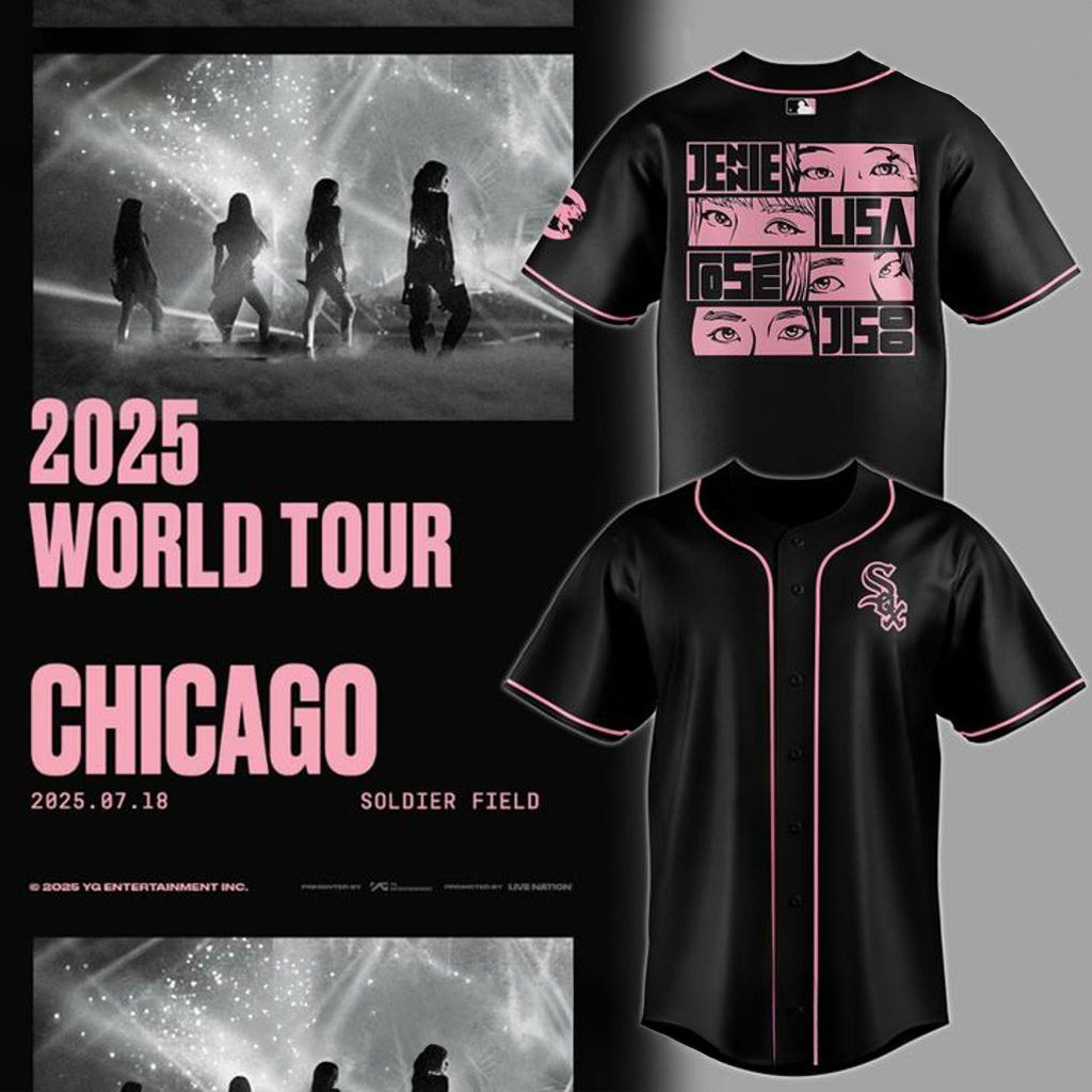 Chicago White Sox x Blackpink 2025 World Tour Special Baseball Jersey