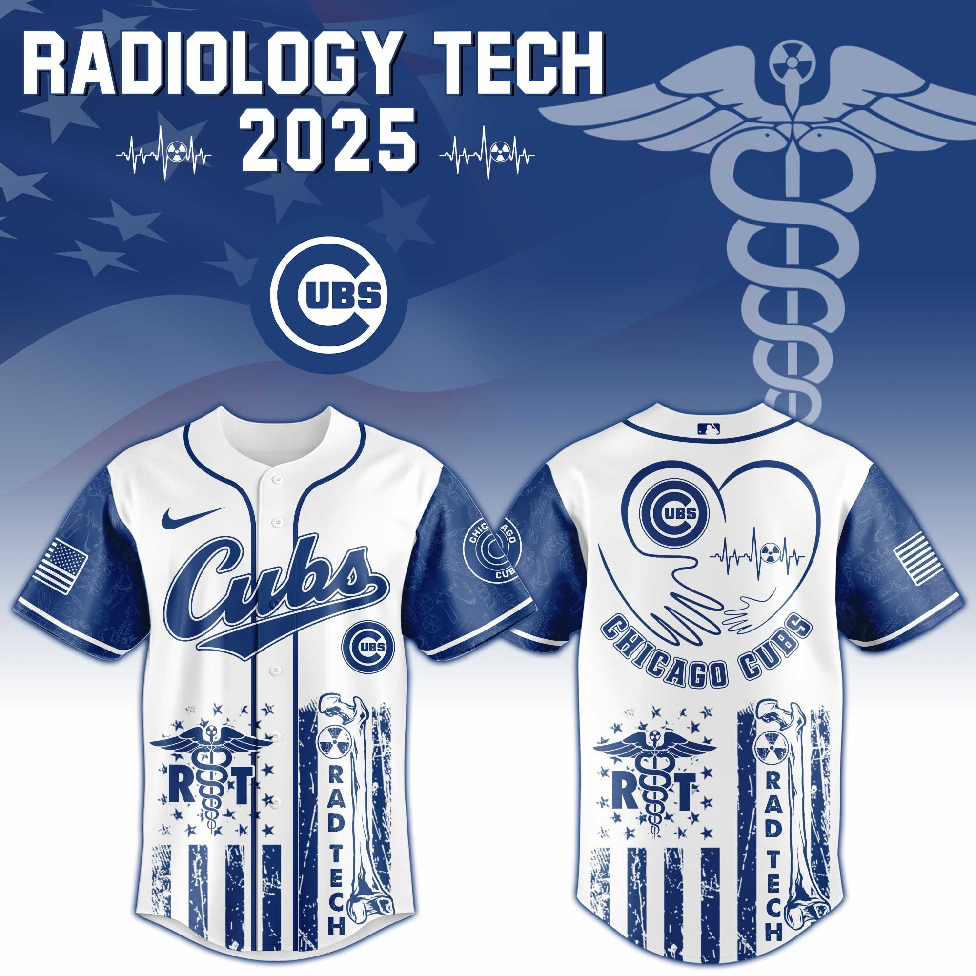 Chicago Cubs MLB x Radiology Tech Night Exclusive Design Baseball Jersey For Men And Women