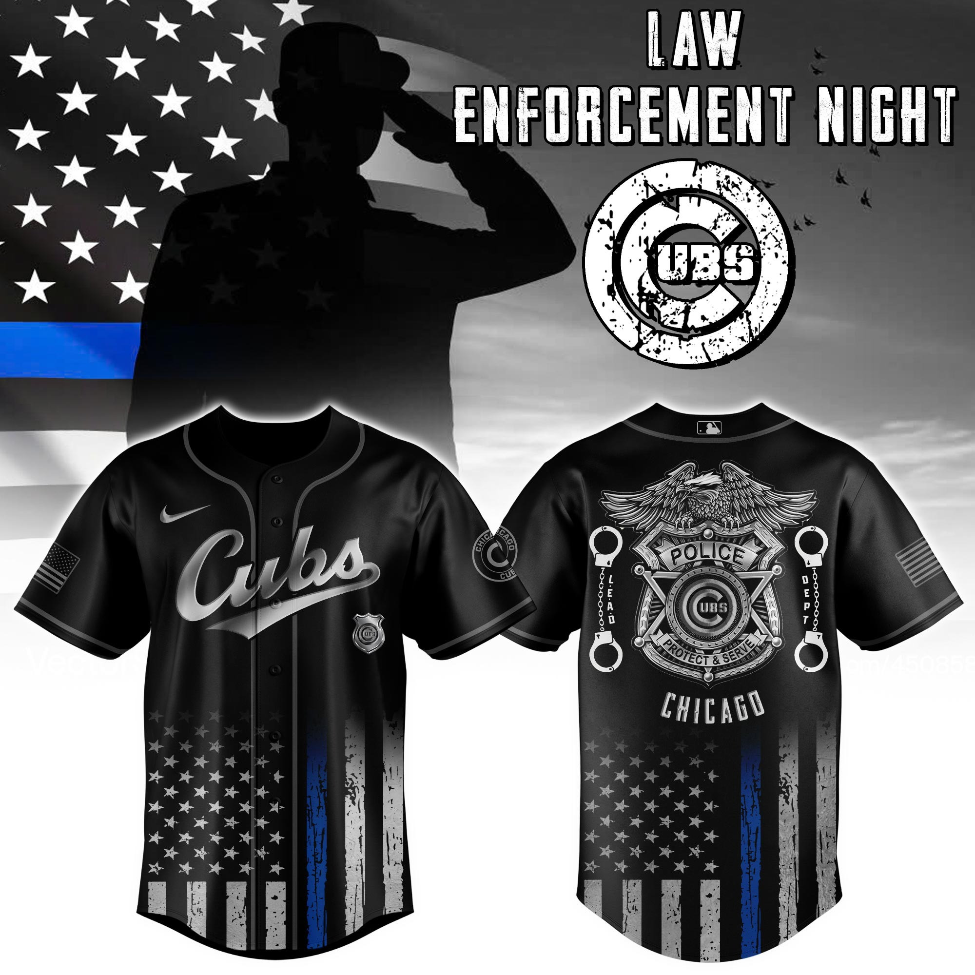 Chicago Cubs MLB x Law Enforcement Night Edition Baseball Jersey For Men And Women