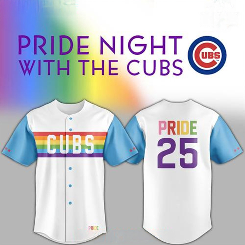 Chicago Cubs 2025 Pride Night Baseball Jersey Chicago Cubs Fans