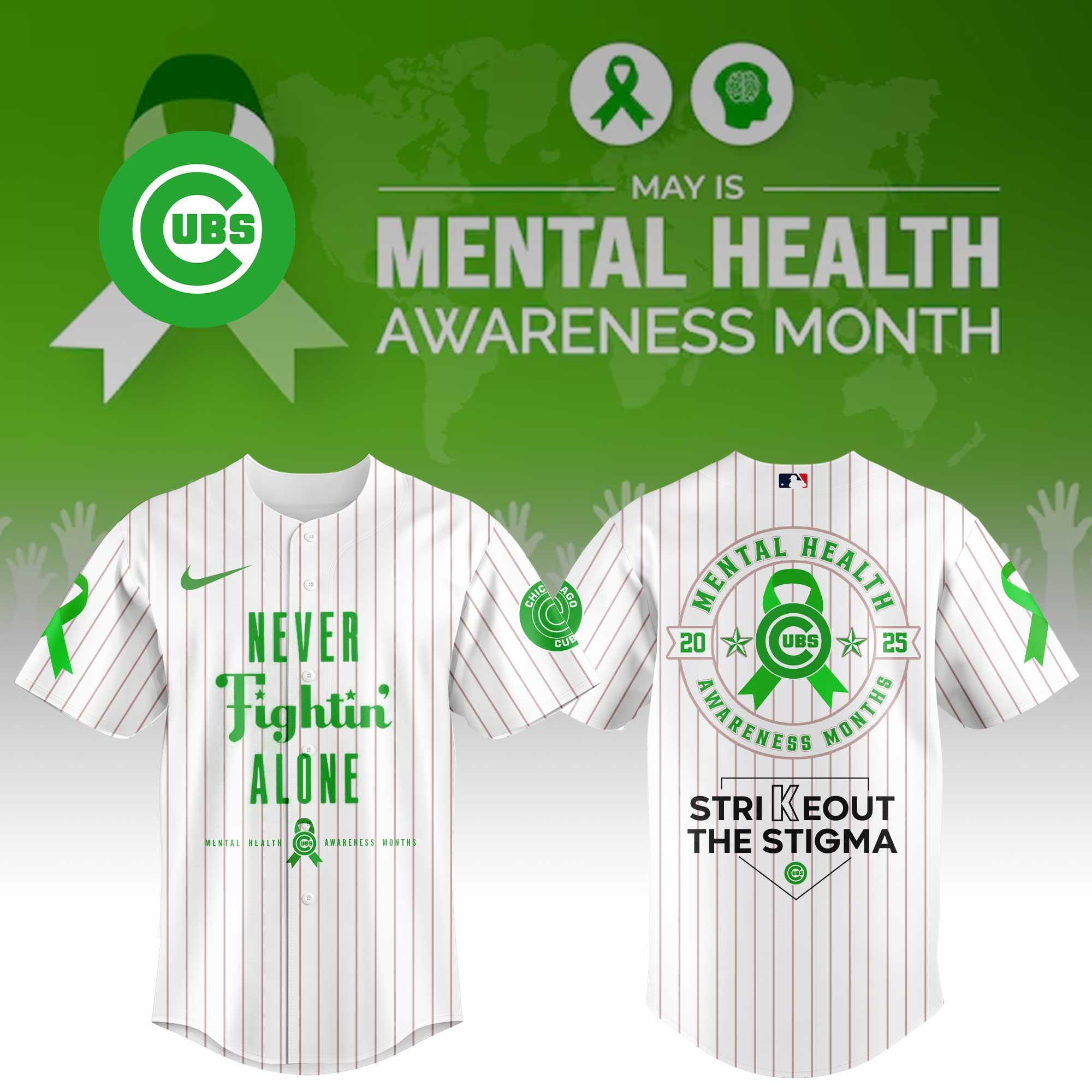 Chicago Cubs Special Mental Health Awareness Week Baseball Jersey For Men And Women