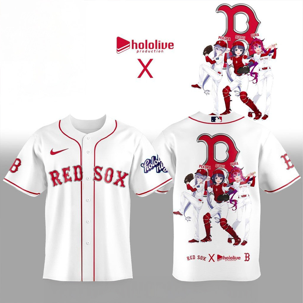 Boston Red Sox X Hololive Night Collaboration Baseball Jersey For Men And Women