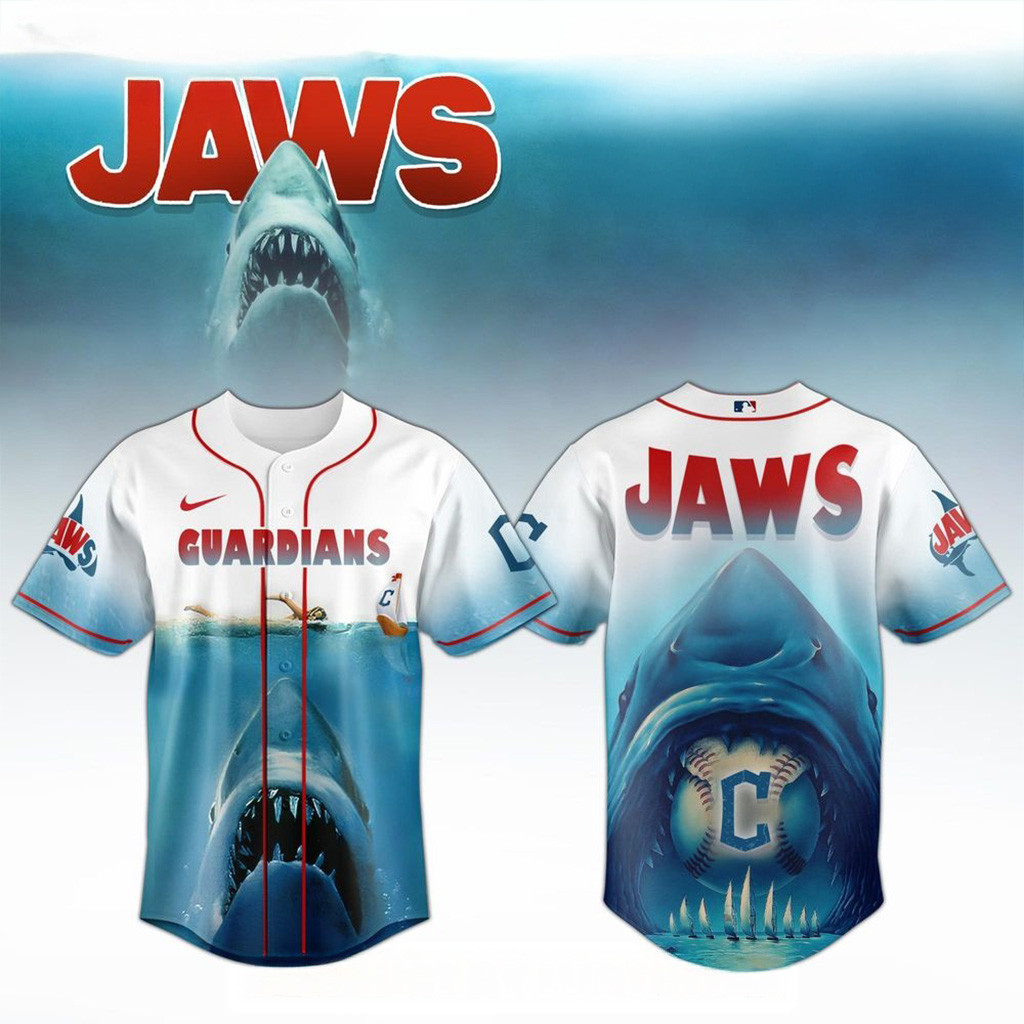 Cleveland Guardians x JAWS 50th Anniversary Baseball Jersey For Men And Women