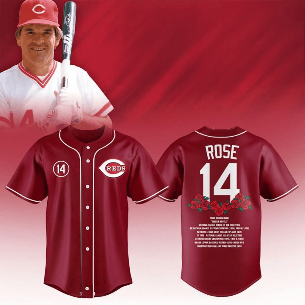Cincinnati Reds MLB x Pete Rose Night Baseball Jersey For Men And Women