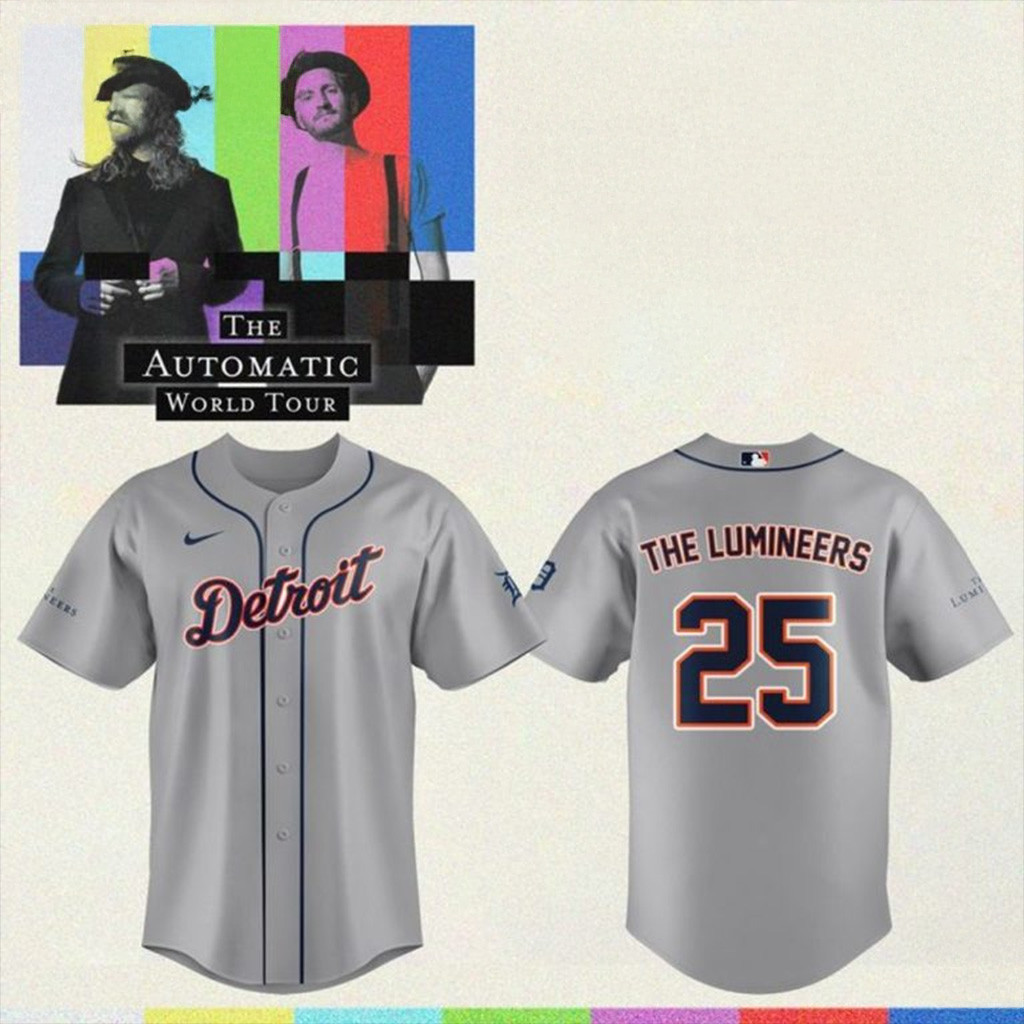 Detroit Tigers x The Lumineers 2025 Baseball Jersey Detroit Tigers Merch
