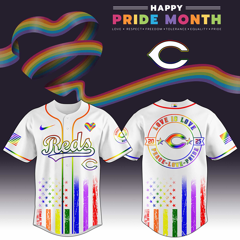 Cincinnati Reds MLB x Happy Pride Month 2025 Baseball Jersey For Men And Women