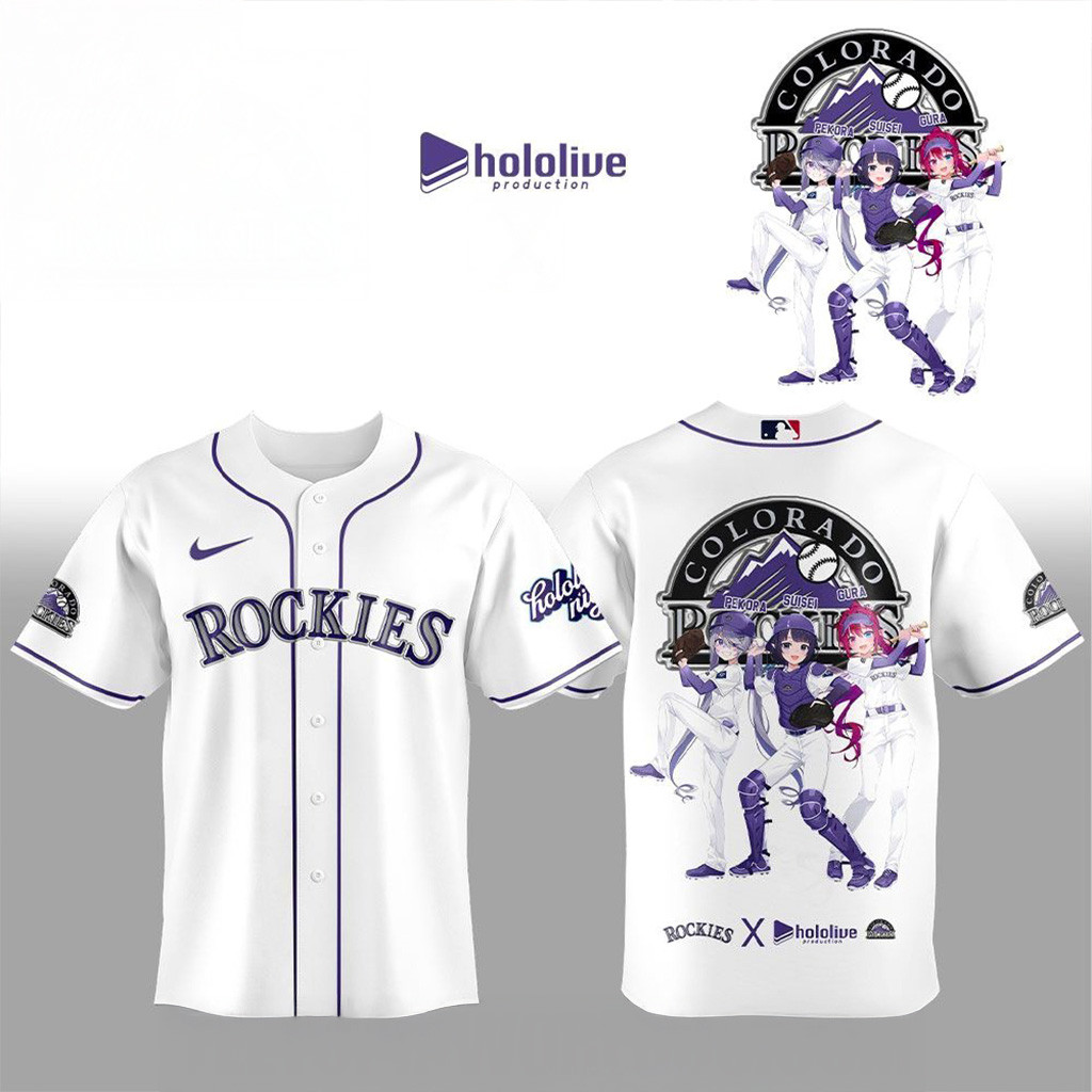 Colorado Rockies Hololive Night Collaboration Baseball Jersey For Men And Women