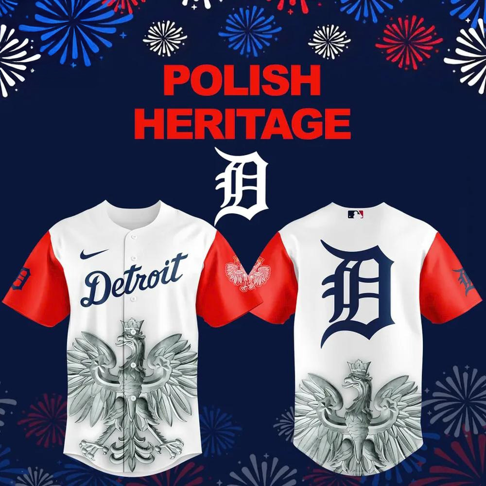 Detroit Tigers Polish Heritage Baseball Jersey Men And Women