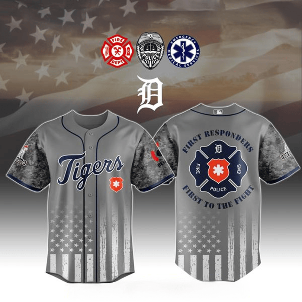 Detroit Tigers MLB x First Responders 2025 Special Baseball Jersey For Men And Women