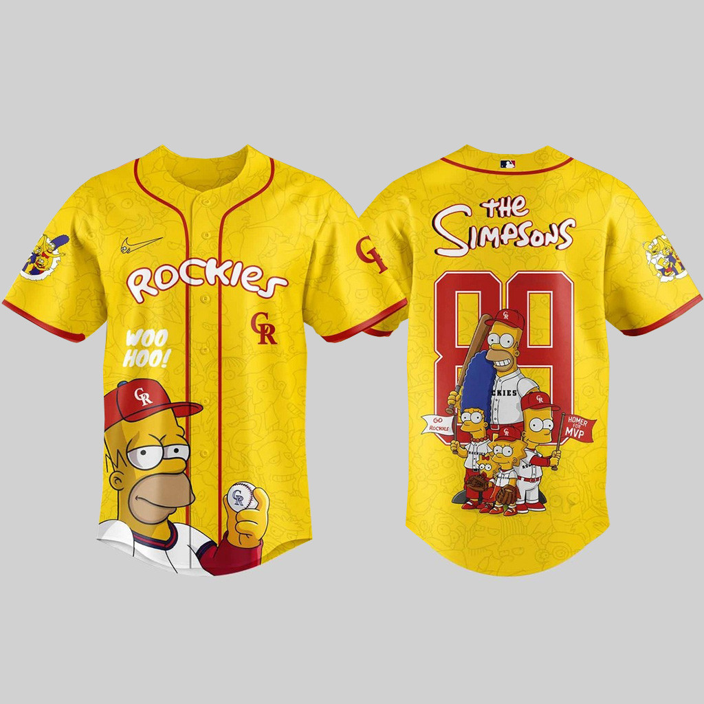 Colorado Rockies X The Simpsons Baseball Jersey For Men And Women All Size