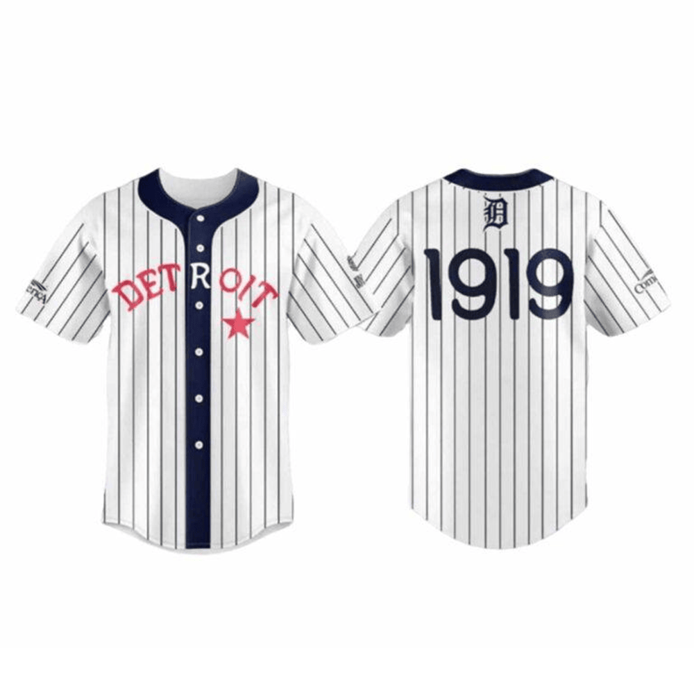 Detroit Tigers 1919 Black In Baseball Jersey