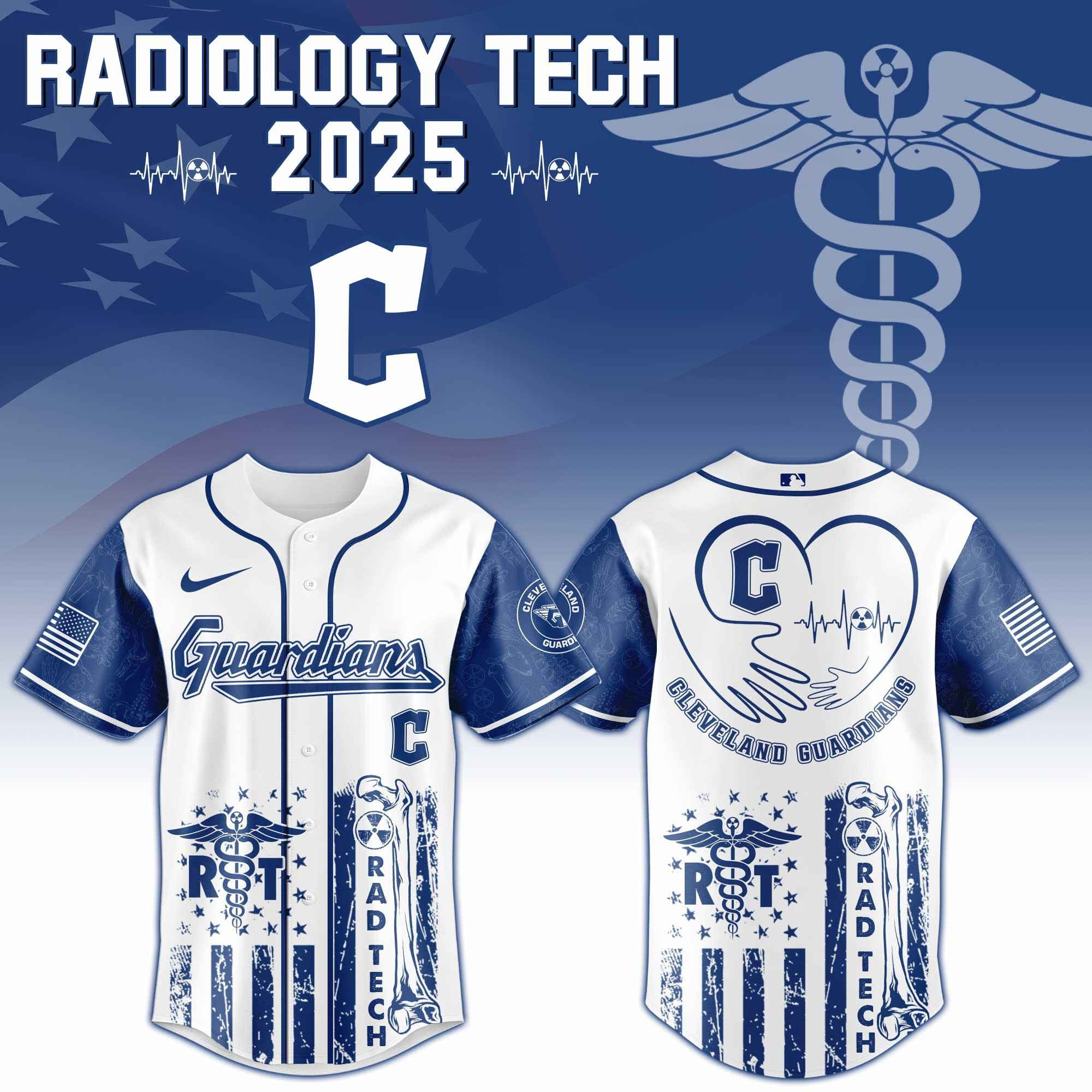 Cleveland Guardians x Radiology Tech Night Exclusive Design Baseball Jersey For Men And Women