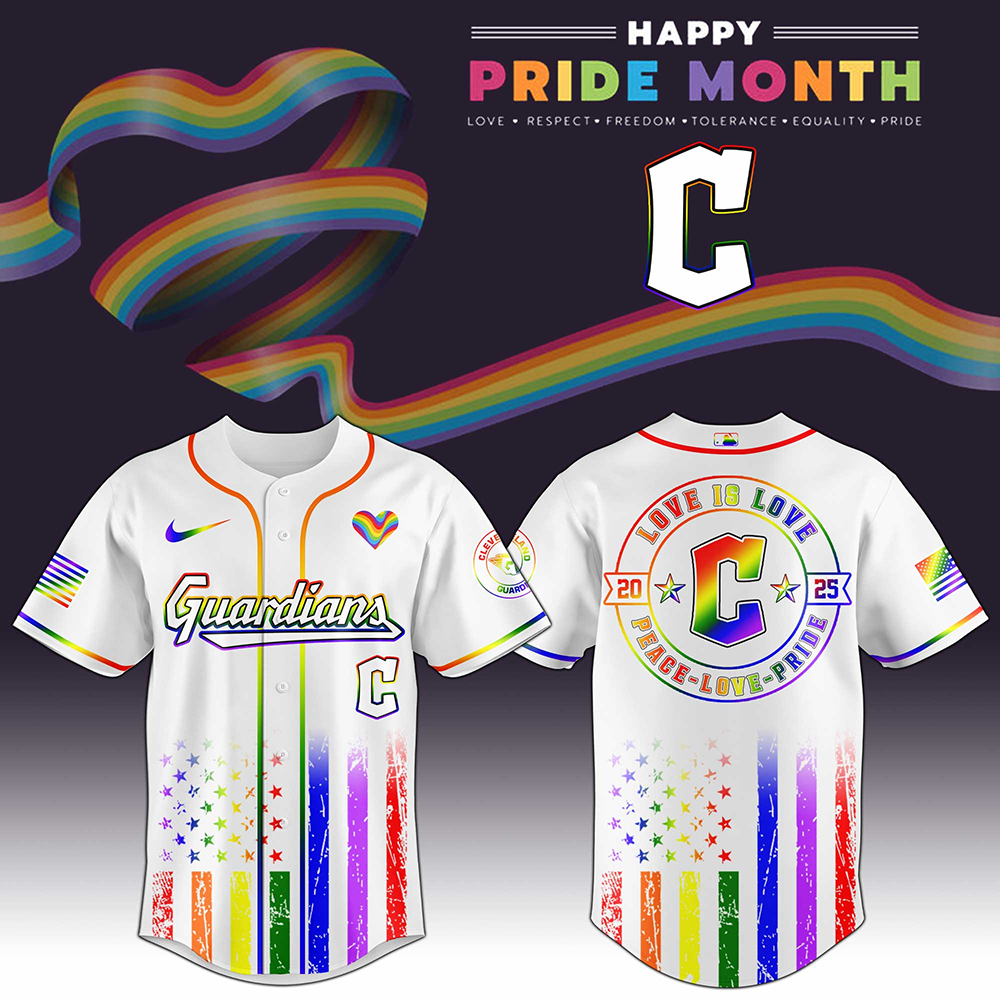 Cleveland Guardians MLB x Happy Pride Month 2025 Baseball Jersey