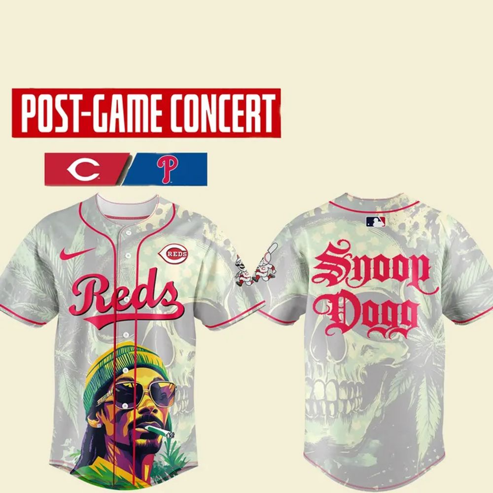 Cincinnati Reds X Snoop Dogg Postgame Concert 2025 Baseball Jersey For Men And Women