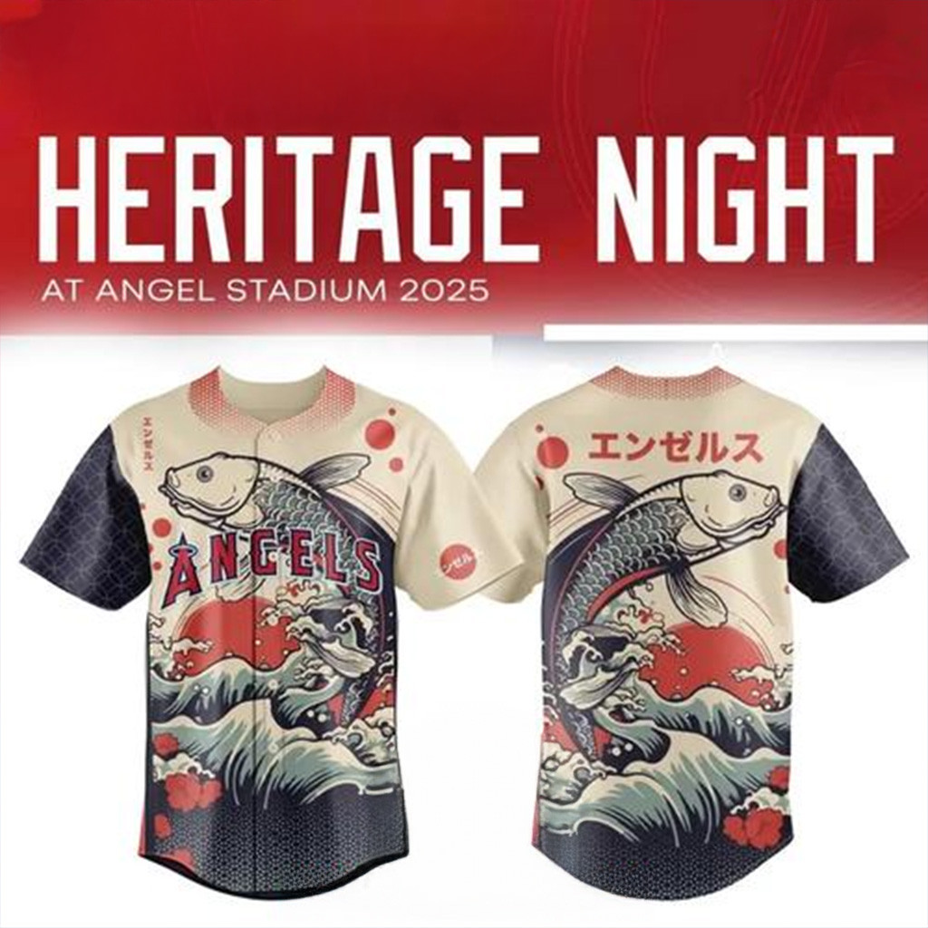Los Angeles Angels Japanese Heritage Night Baseball Jersey