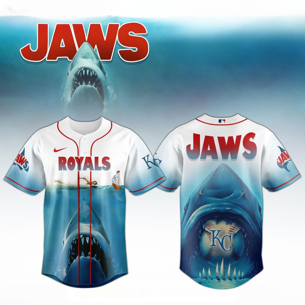 Kansas City Royals X Jaws 50Th Anniversary Baseball Jersey 2025