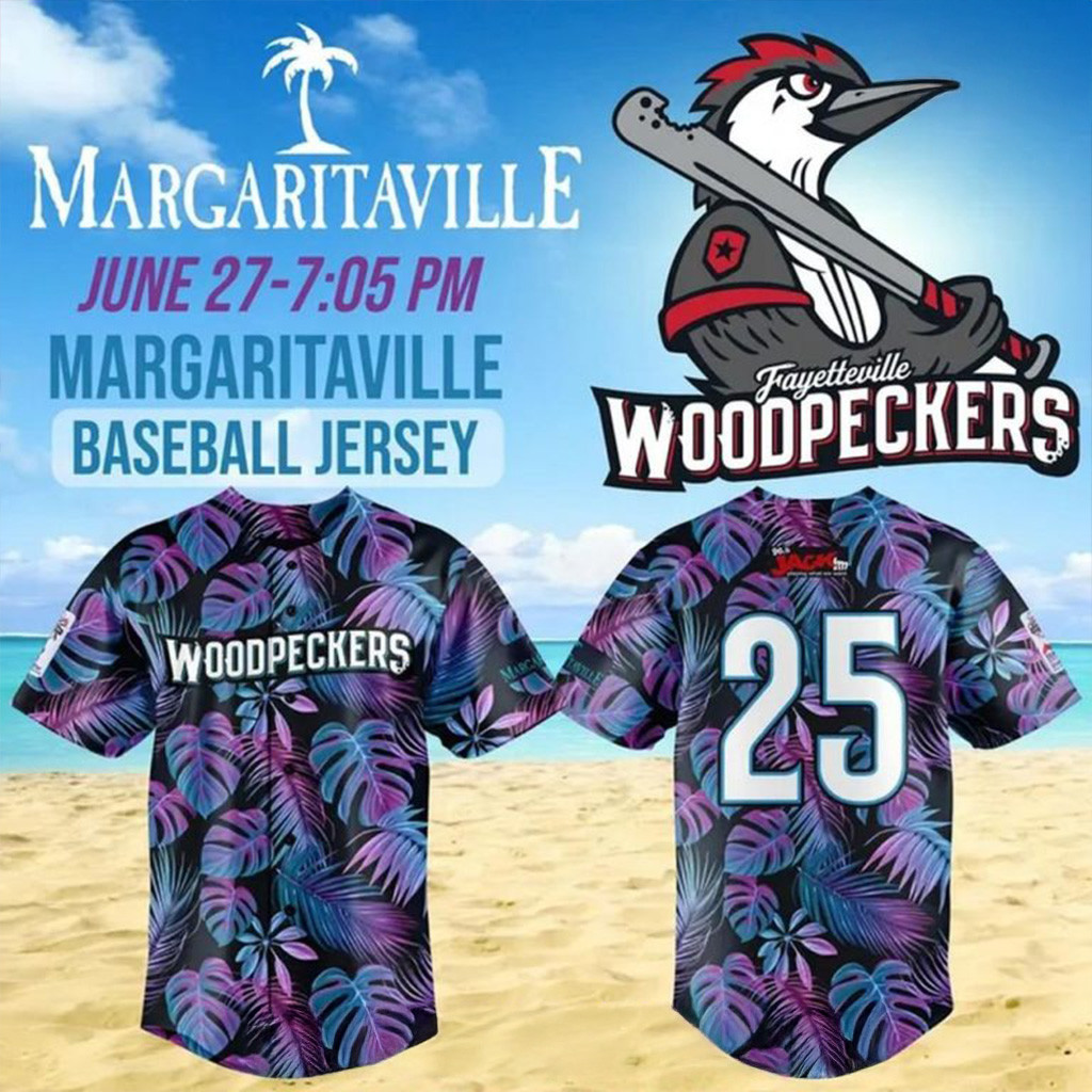 Fayetteville Woodpeckers x 2025 Margaritaville Night Special Baseball Jersey For Men And Women